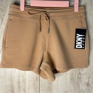 DKNY Tan Athletic Shorts-Ribbed XS